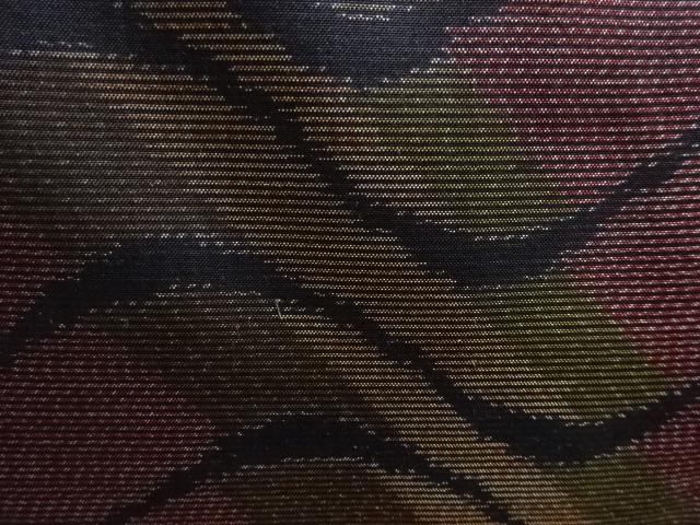 JAPANESE KIMONO / ANTIQUE KIMONO / SILK / DORO OSHIMA TSUMUGI / WOVEN WAVY STRIPE